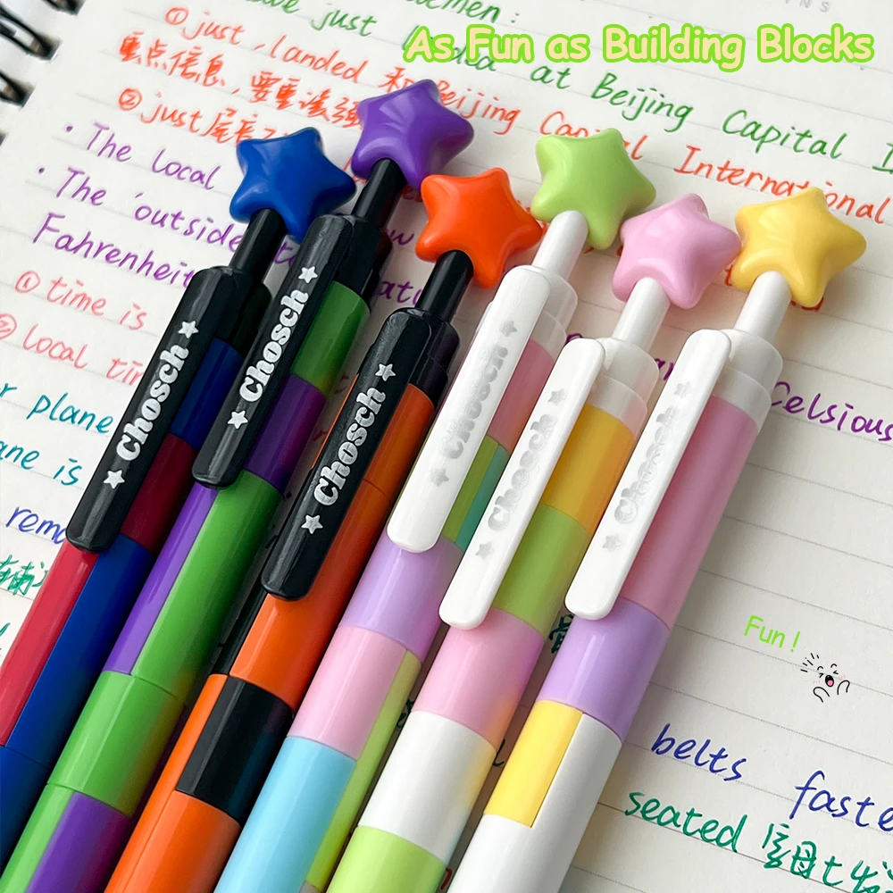 3 أقلام لكل صندوق يمكنك صنعها بنفسك قلم جل حصري خاص بك 0.5 مم قلم لعبة إبداعي ممتع قابل للبناء #5