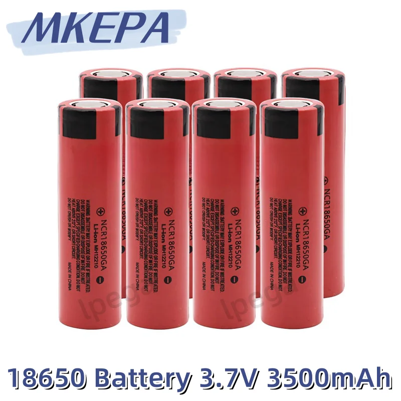 Перезаряжаемый литий-ионный аккумулятор MKEPA NCR 18650 GA 3,7 в 3500 мАч lpega разряд 30 А для игрушек инструментов фонарика