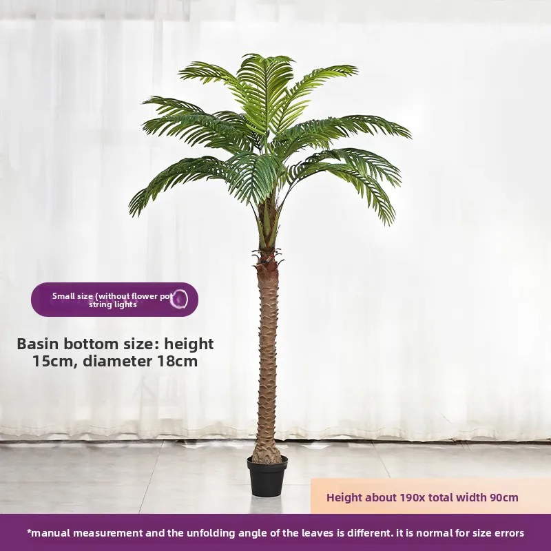 Simulatie kokospalm vloerlamp interieur simulatie groene plant bonsai decoratie