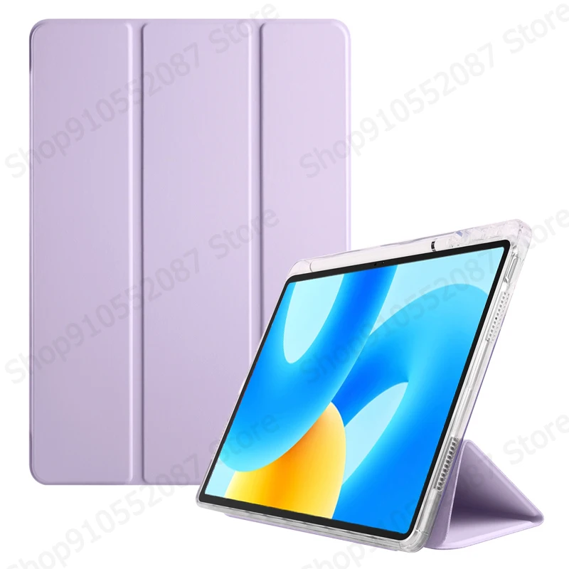 

For Huawei MatePad 11 5 Case with Pencil Holder Trifold Acrylic Clear Back Hard Cover For Funda Huawei Matepad 11.5s 11.5 s Case