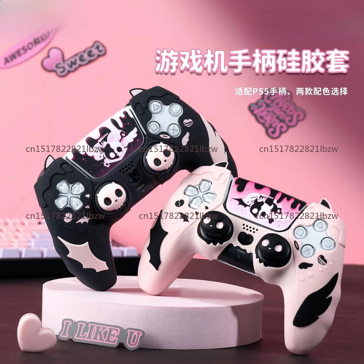 Sweetheart Skull Theme Xbox Handle Organizer Custom Cute Pink Ps5/Switch2/Northcom Nspro Gamepad Case Accessories Girl Gift