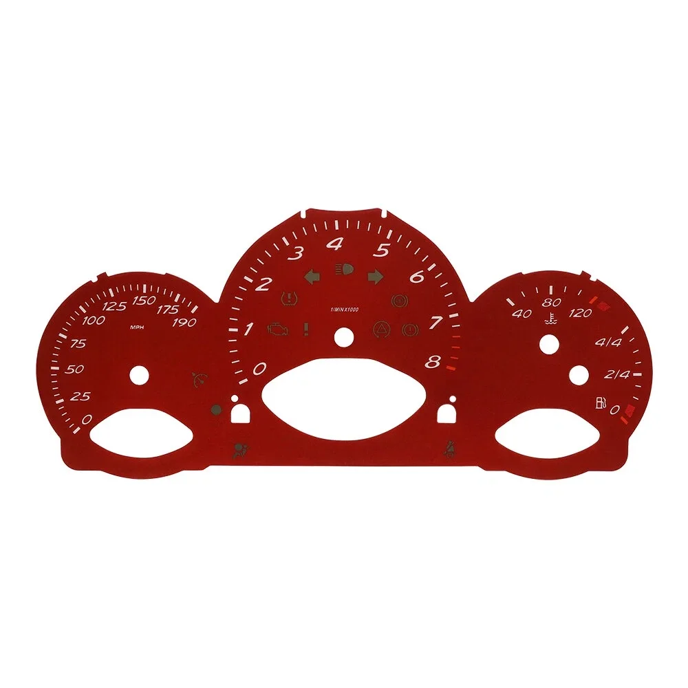 Gauge Face for Porsche 987 Boxster Cayman Instrument 190MPH, 8000rpm Black/Yellow/Red image 3