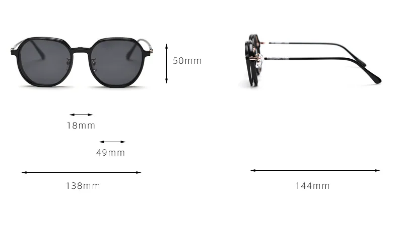 Lunettes magnétiques à clipser pour hommes et femmes, montures avec option de lunettes de soleil polarisées