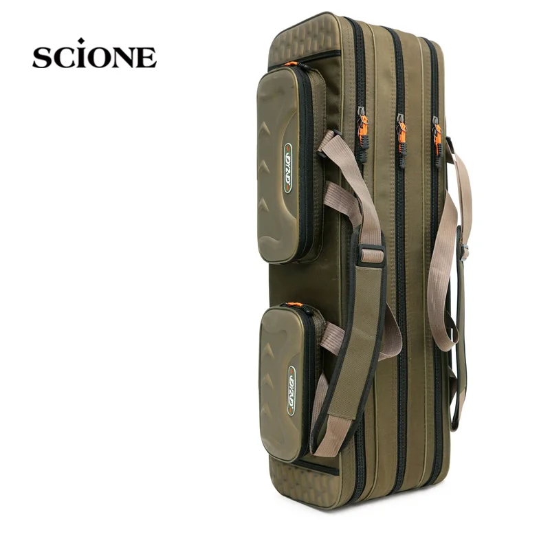 

80/90/100/120CM Fishing Bag 2/3/4 layers Multifunctional Fish Rod Reel Lure Pole Storage Bags Case bolsa de pesca Gear XA153G