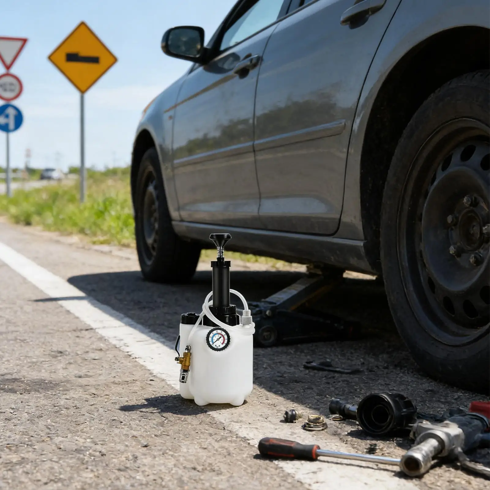 

Oil Change Pump 3L Large Capacity Leak-Proof Car Tool Automotive Engine Oil Change Vacuum Pump For Vehicles Trailer RV Sedan