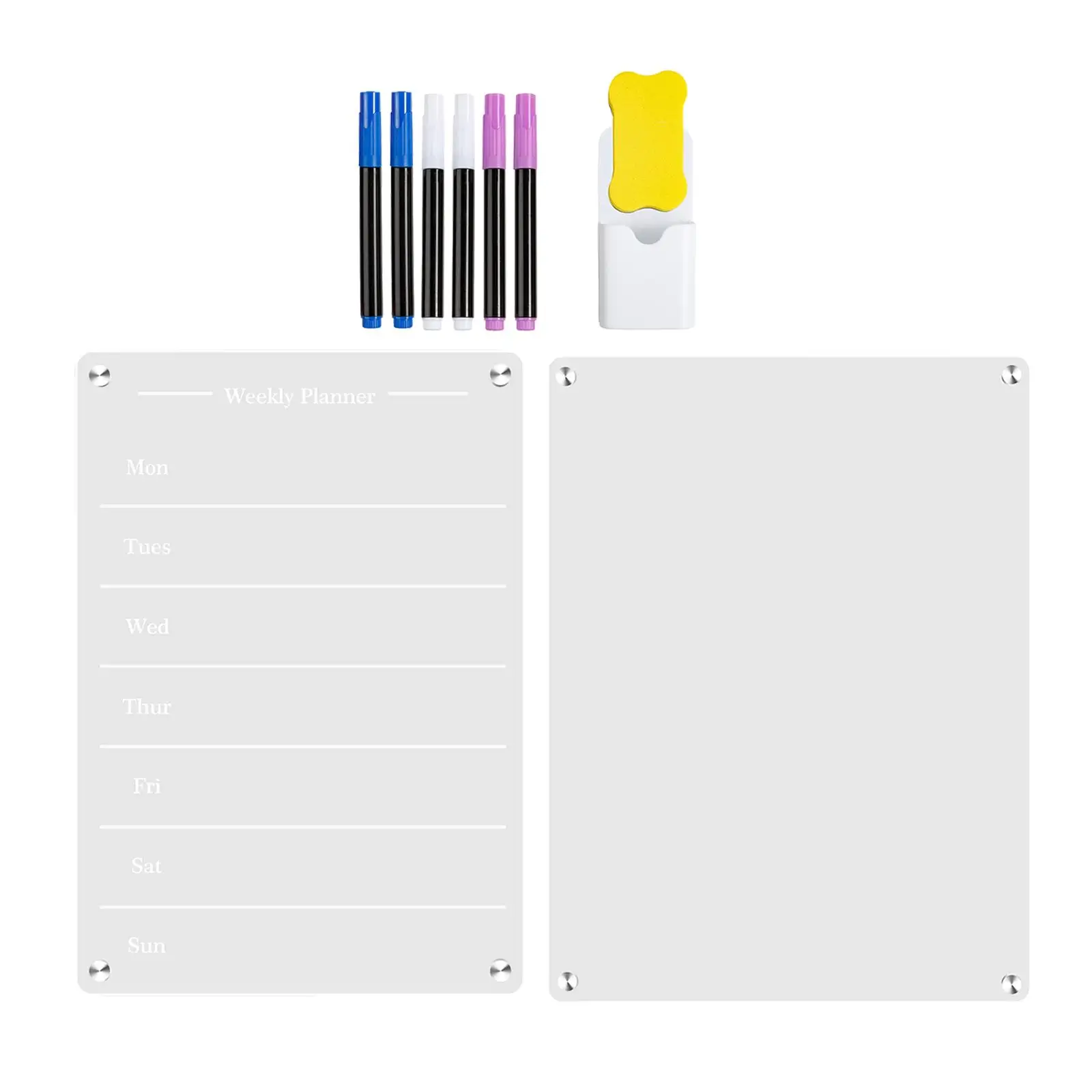 Magnetic Dry Erase Board Clear Acrylic Magnetic Whiteboard for Fridge