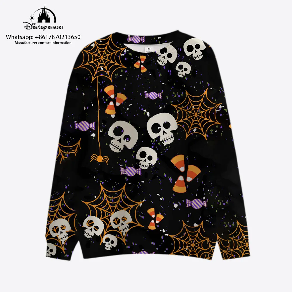 Halloween Men's Personalized Fashion Round Neck Sweatshirt Mickey 2024 Men's Casual Comfortable Round Neck Sweatshirt