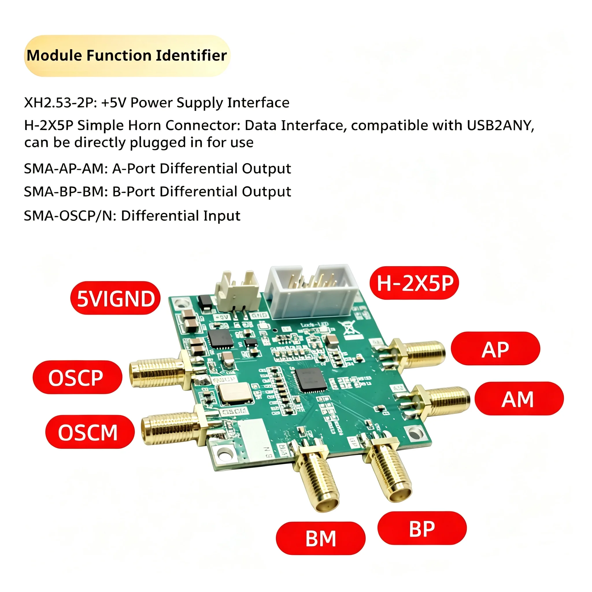 LMX2572 Frequency Source Module 6.4G Broadband Output Low Phase Noise Broadband Frequency Phase-Locked Loop PLL