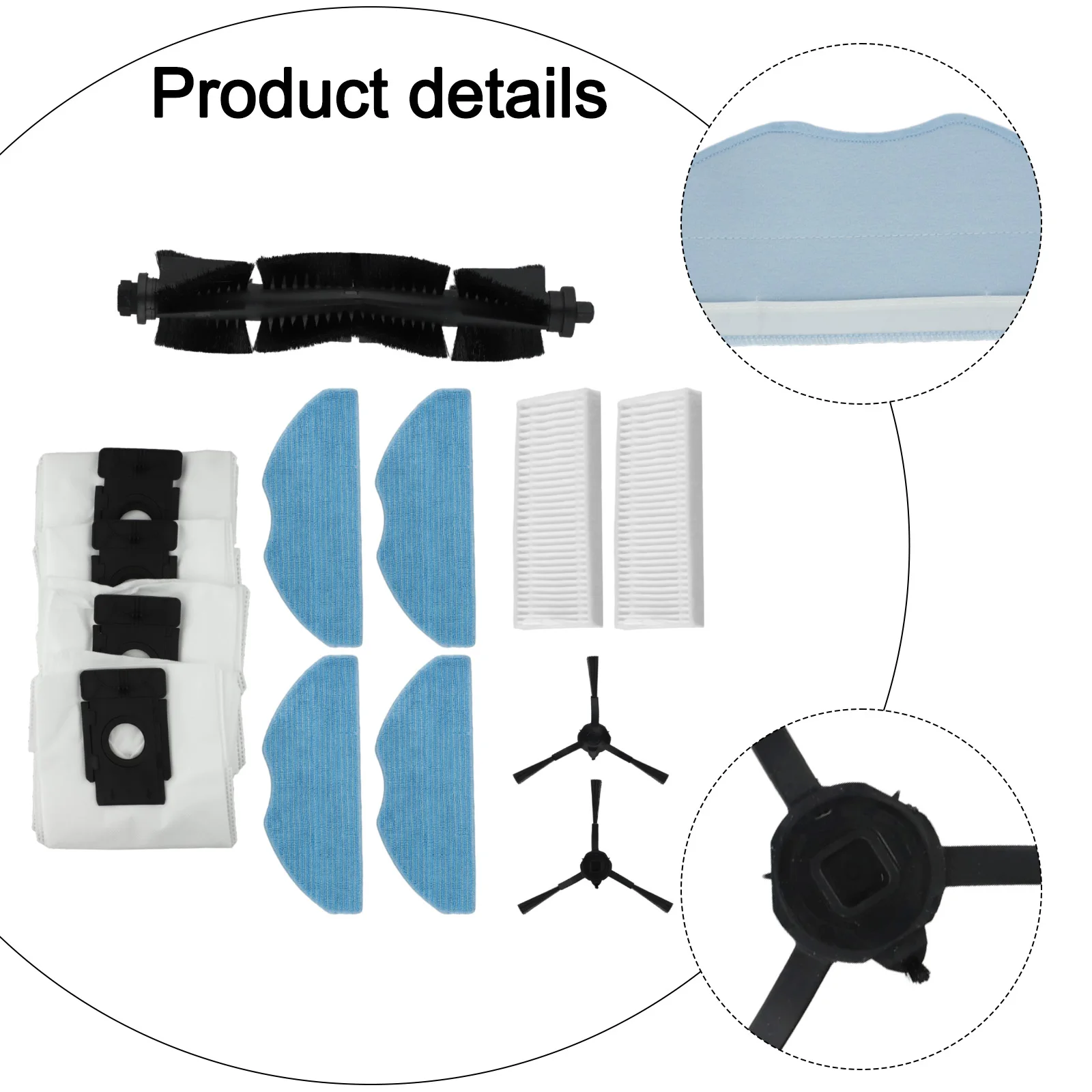 Dust Bags Set Main Brush Filter for Easy Use Indoor Cleaning Compatible Set Comprehensive Cleaning Easy Installation