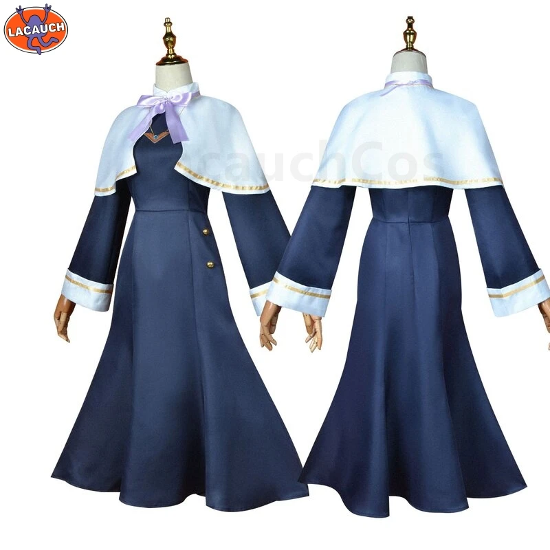 Engage Kiss Sharon Holygrail Anime Cosplay Costume Yellow Wig Nun Gown Robe Blue Dress Uniform Outfits Halloween Party Costumes
