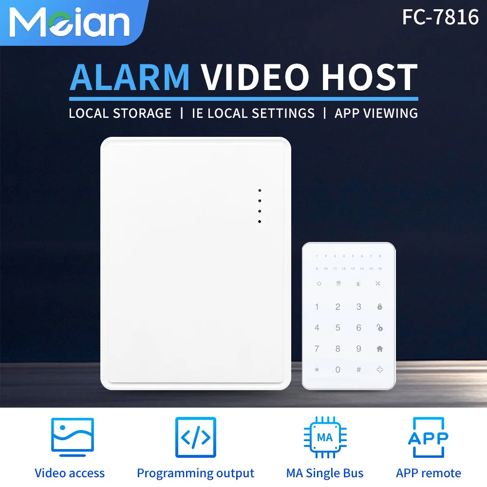 Meian WIFI/4G Alarm System For Home Burglar Security 433MHz/868MHz GSM Alarm Video Host APP Control