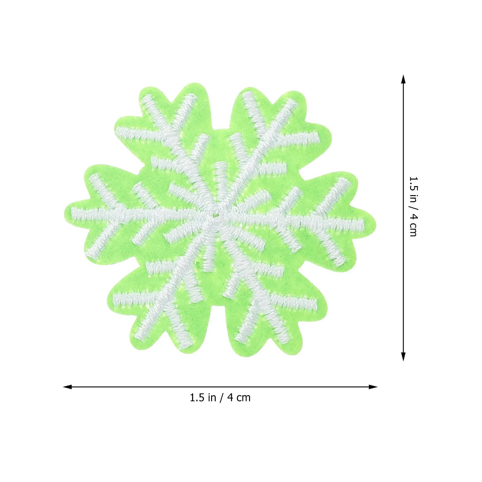 60pcs Snowflake Patches Christmas Appliques Premium Embroidered Iron-On Decorative For Clothing Bags Hats Diy Craft Garment