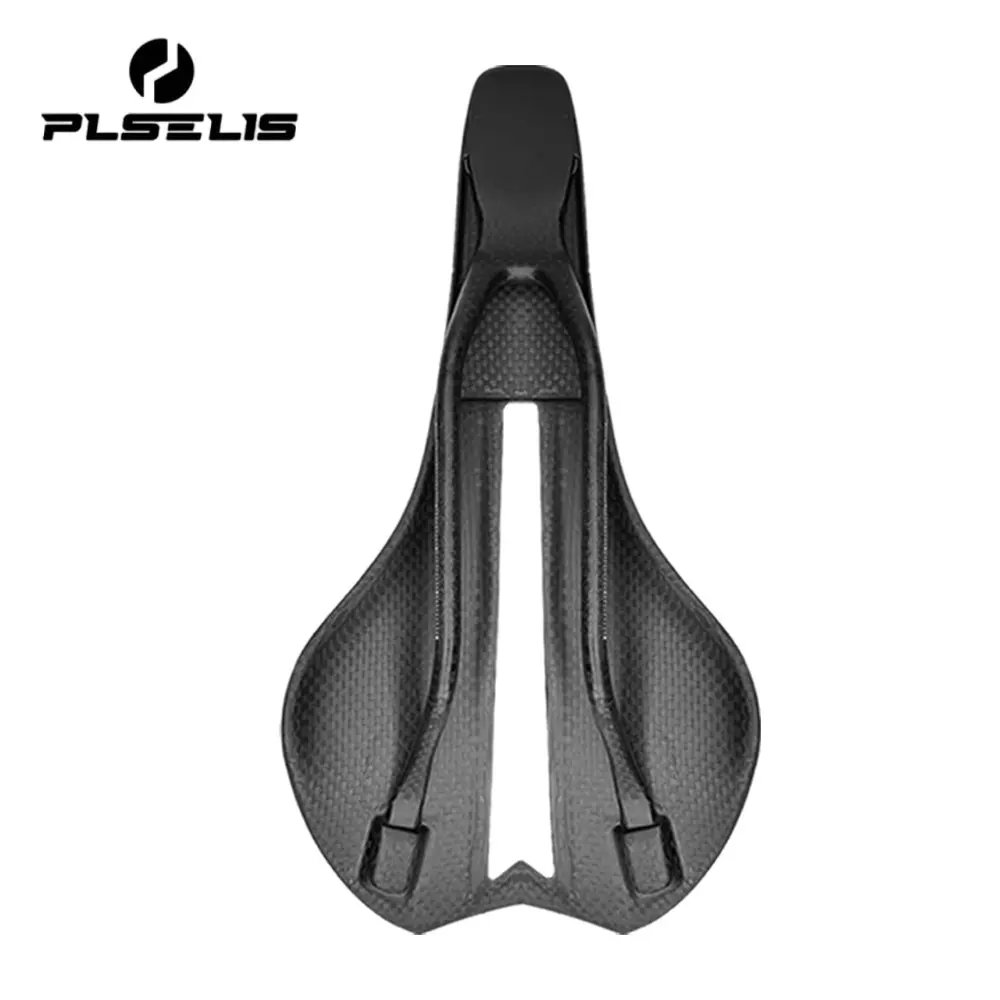 

PLSELIS popular mountain bike carbon fiber 3D printed hollow out ultra lightweight breathable high-strength short nose saddle