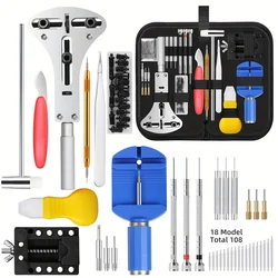 147pcs/set Watchmaker Watch Repair Repairing Tools Kit, Case RemoverOpener Bar Set, Convenience Brand Clock Tool