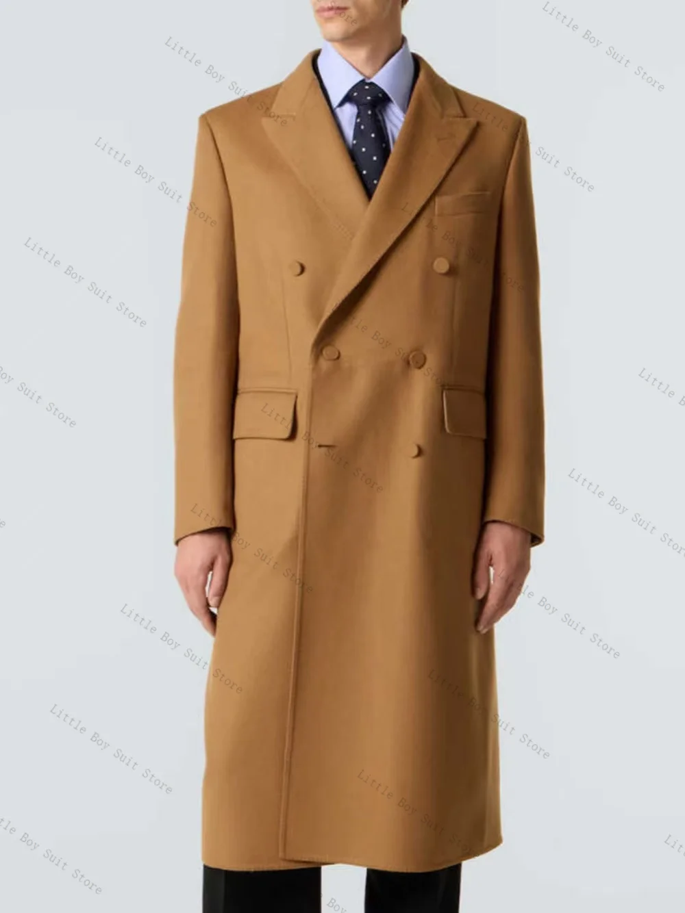 

Cashmere Men Suit 1 Piece Wedding Tuxedo Long Wool Jacket Blazer Winter Warm Formal Office Business Party Coat Customized