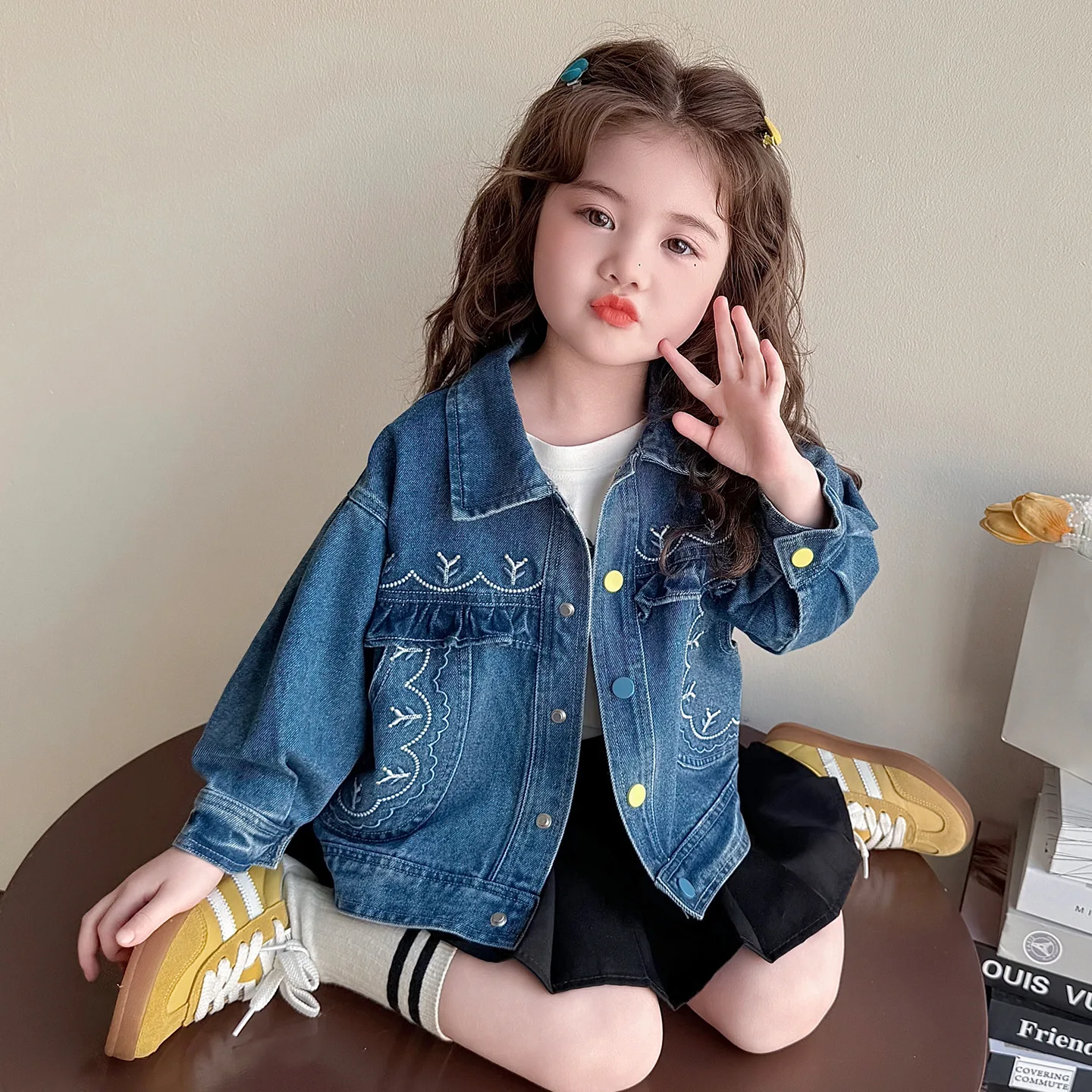 Girls Denim Jacket Spring 2026 New Foreign Style Clothes