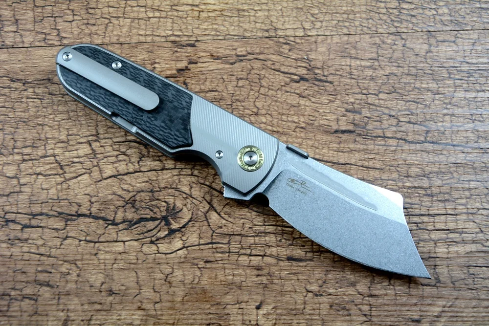 TWOSUN TS584 Folding Knife 14C28N Blade Ceramic Ball Bearing Washer TC4 Handle Outdoor Camping Hunting Pocket Knife EDC