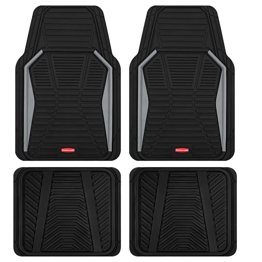 

Car Mat Full Set AllWeather HeavyDuty 4 Pieces TrimtoFit Universal Car Mats Full Set Waterproof Rubber Floor Liners for Most Tru