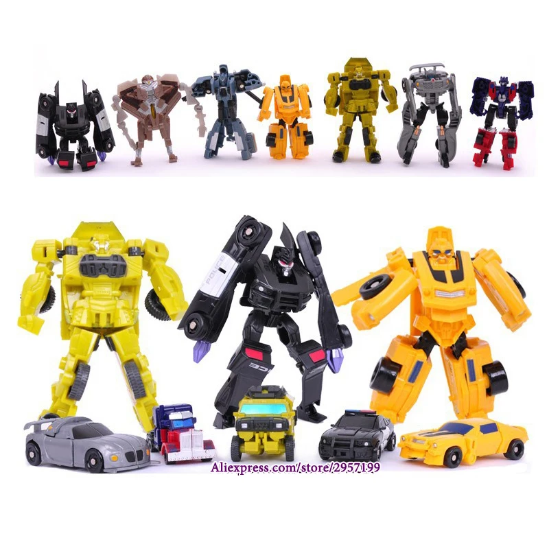 التحول سيارات صغيرة طفل كلاسيكي سيارة روبوت لعب للأطفال عمل و دمى أشكال البلاستيك التعليم تشوه الأولاد الهدايا