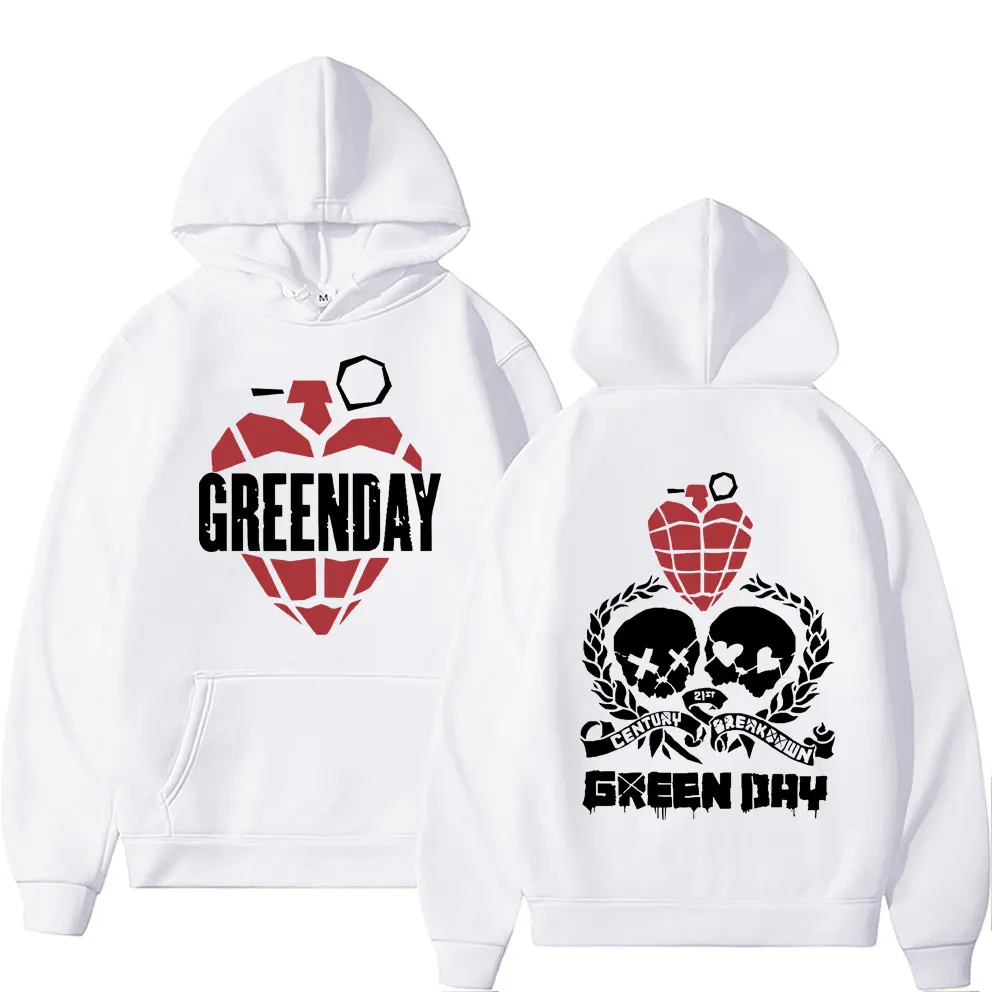 Rock Band Green Day Tour 2025 Merch Double face graphique Streetwear unisexe Harajuku Hip Hop sweat à capuche hommes femmes polaire pulls