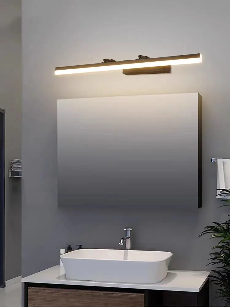 

Mirror Lamp Bathroom Wall Light Nordic Simple Waterproof Anti-fog Cabinet Lamp Retractable Rotary Mirror Lighting Bedroom