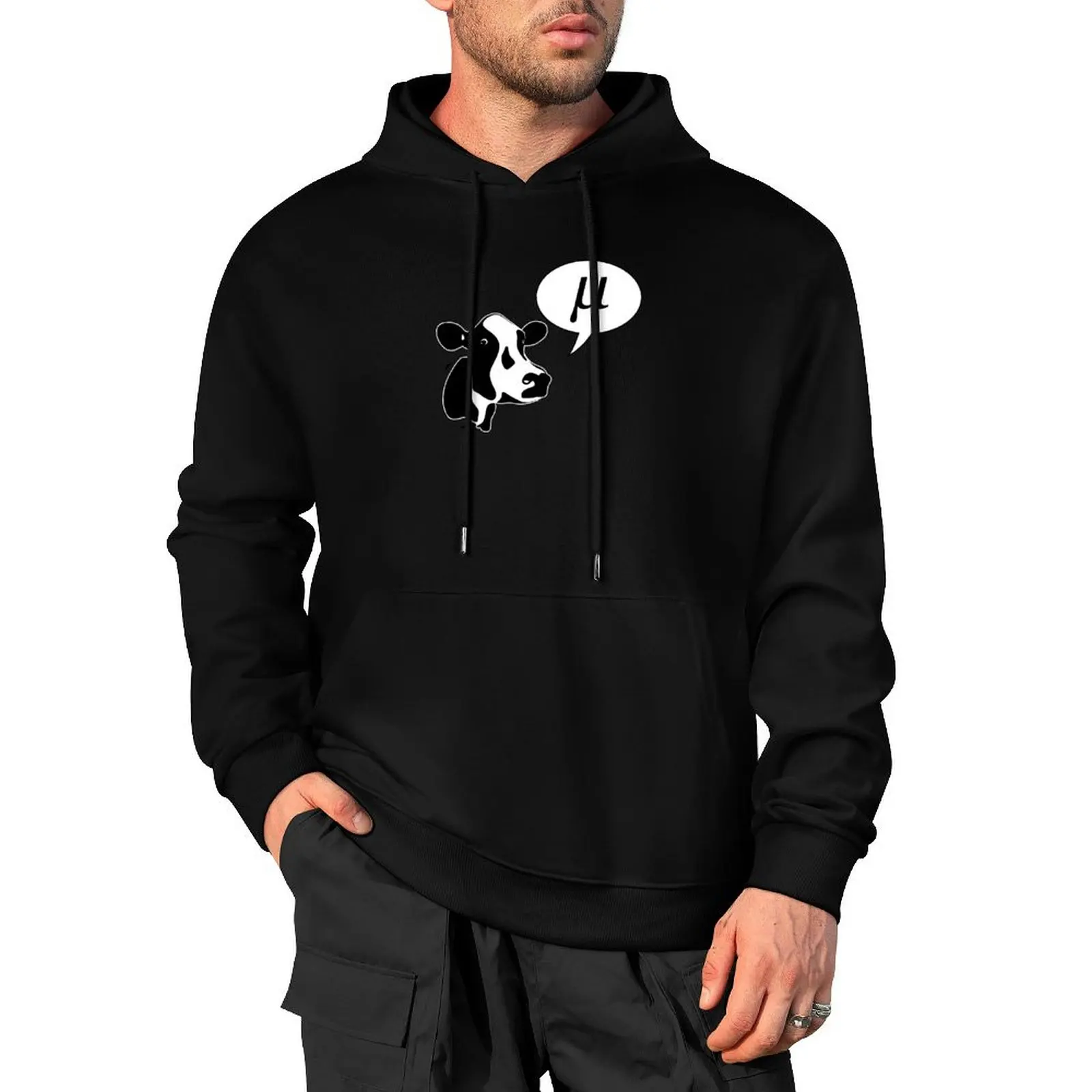 Scientific Cow Goes Mu Pullover Hoodie men clothing mens clothing oversized hoodie