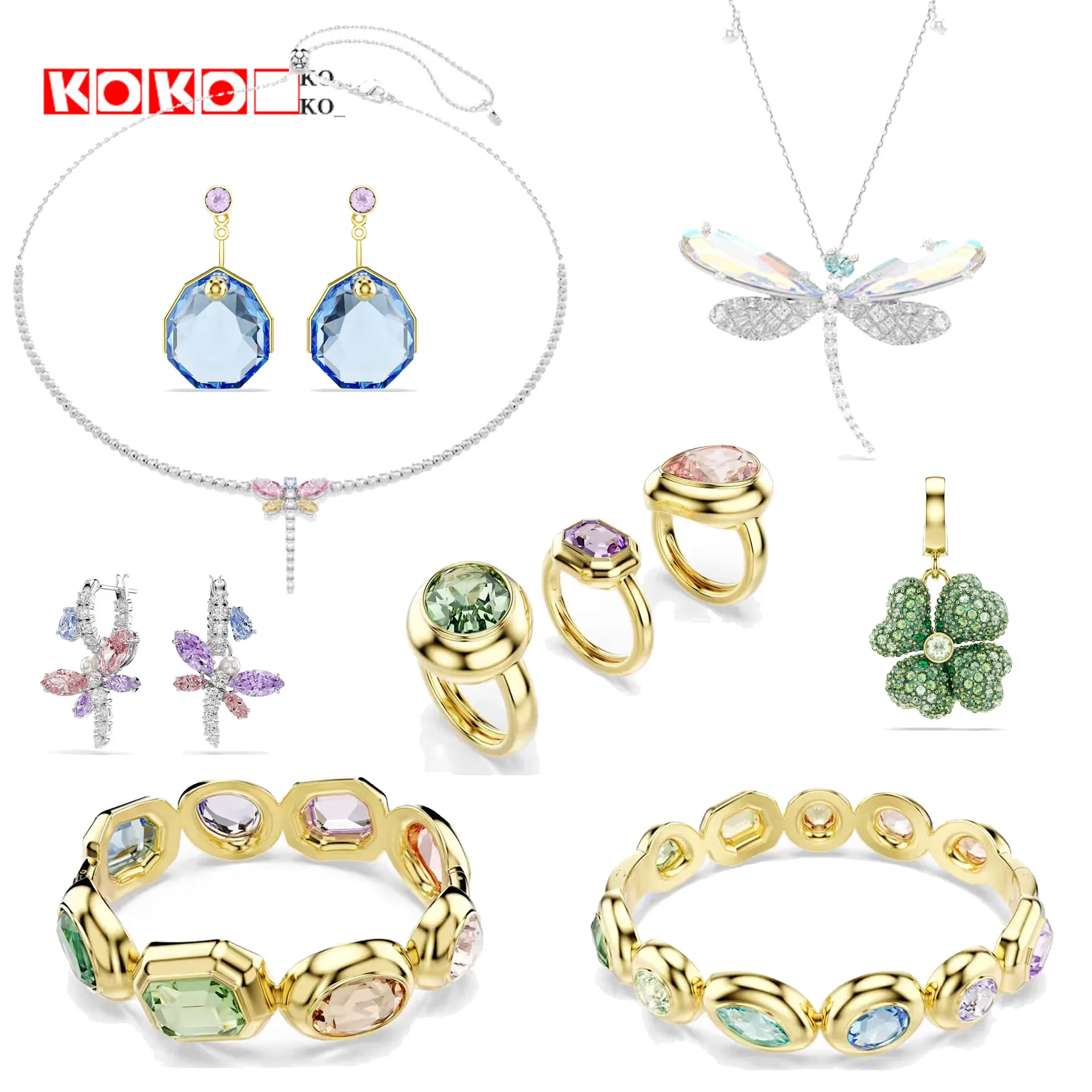 

Original 2026 Water Droplet Bracelet Earrings Necklace Fine Jewelry Set for Women Charms Pearl Earrings Bracelet Romantic Gift