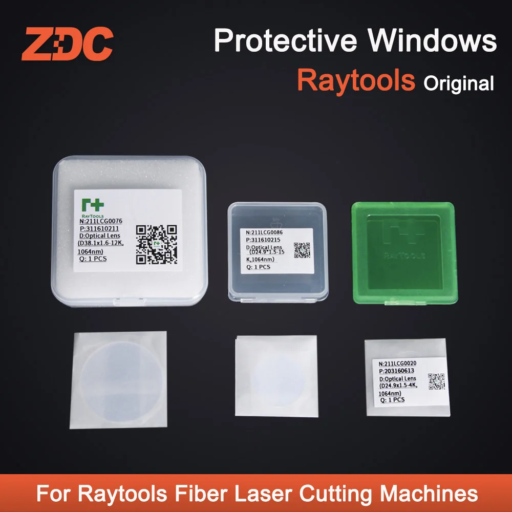 Raytools Original Protective Windows 27.9x4.1 37x7 50x2 Laser Protective Lens 24.9x1.5 211LCG0020 For Raytools BT240S BM111