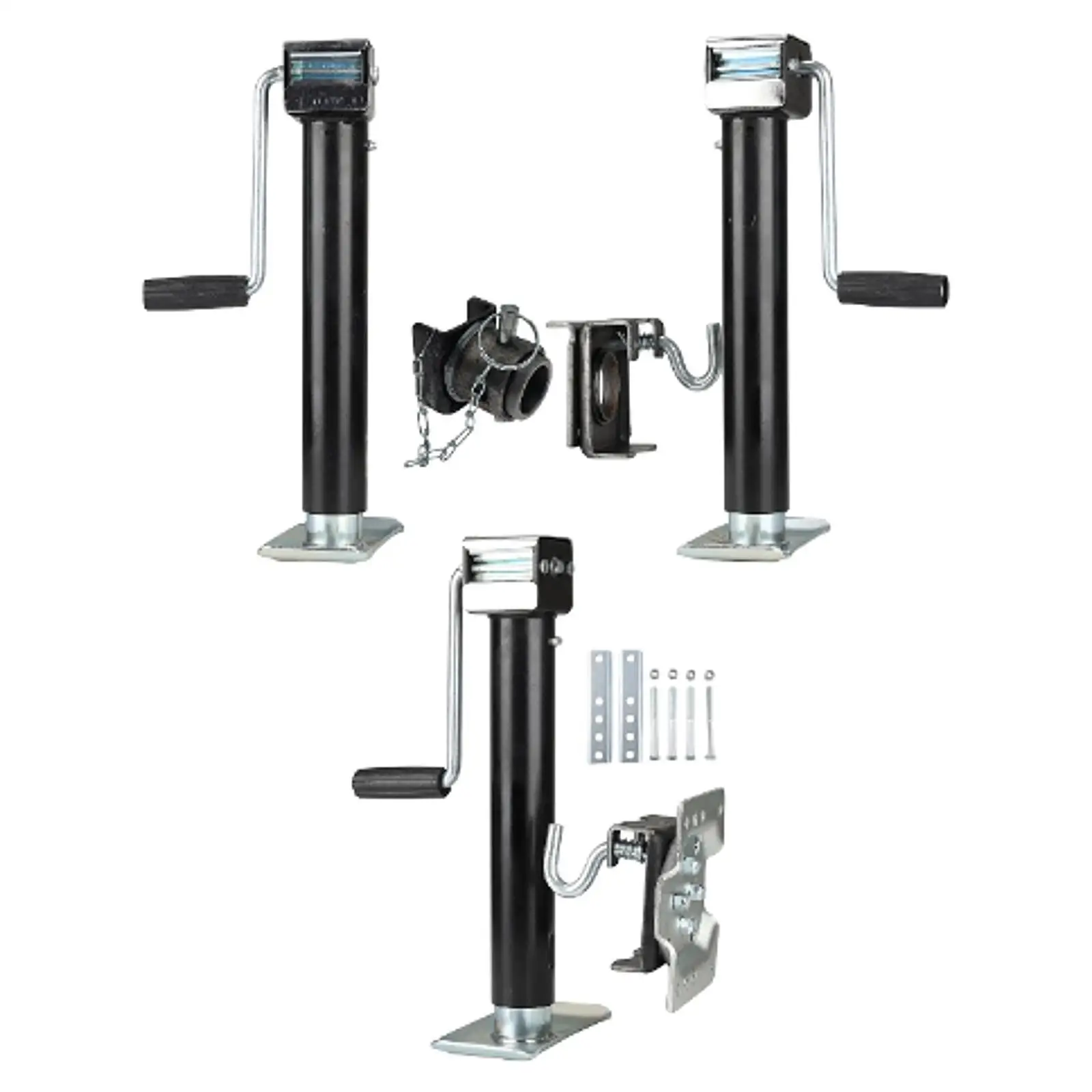 

Trailer Jack with Hand Crank Easy Installation Portable Stable Adjustable Height