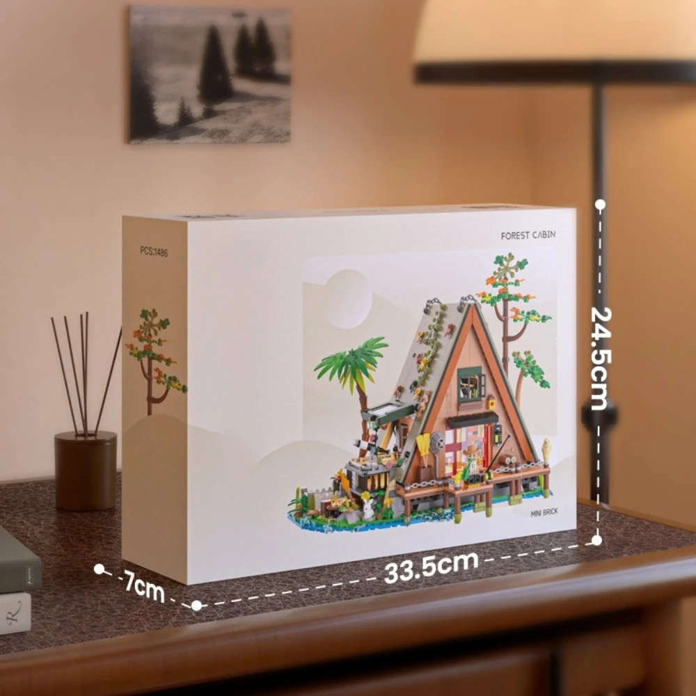 GSF1486PCS / 1108PCS Foresta Casa da costruzione con luce a LED Albero Cabina Display Mattoni Set Kit per Amanti della Natura Adulti Bambini