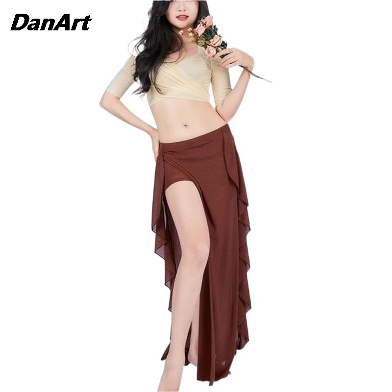 New Belly Dance Costumes Women\'s Sets Group Uniforms Long Skirts Performance Costumes and Dance Practice Training Clothing 2pcs