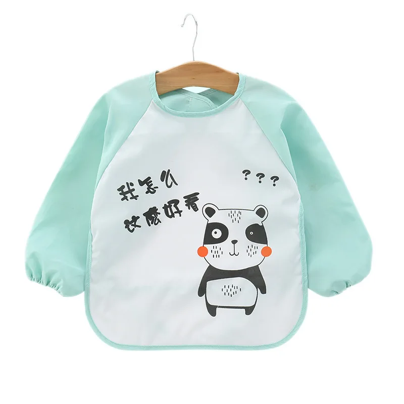 Girl Boy Baby Chid Bibs New Cute Stuff Toddler Oil Resistant Waterproof Long Sleeve Art Smock Feeding Apron