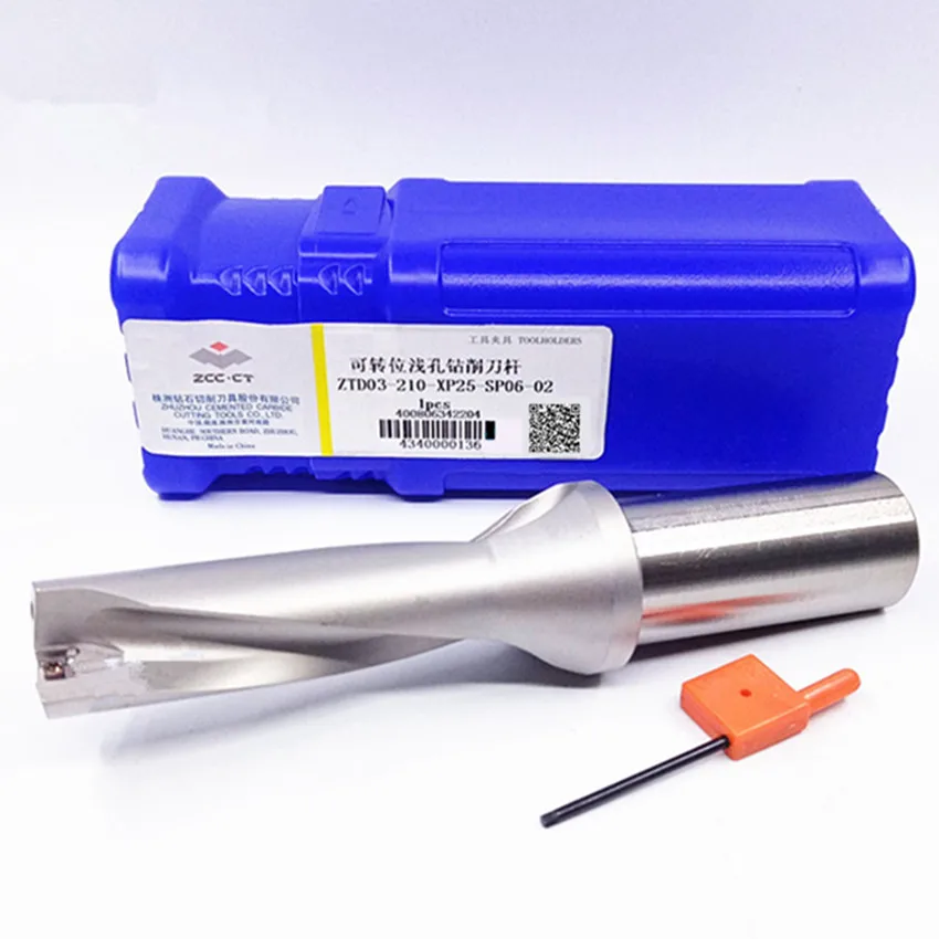 Ztd03190-xp25-sp0602 Ztd03200-xp25-sp06-02 Ztd03-210-xp25-sp06-02 Zcc.ct Broca com Inserções Indexáveis 3d U-drill Caixa do pc