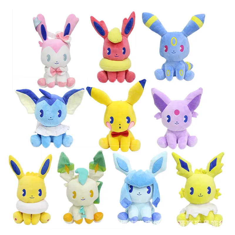 10pcs/set Pokemon Umbreon Flareon Vaporeon Series 12cm Plush keychain Pendant  Stuffed Doll Plush Toy Children's Birthday Gift