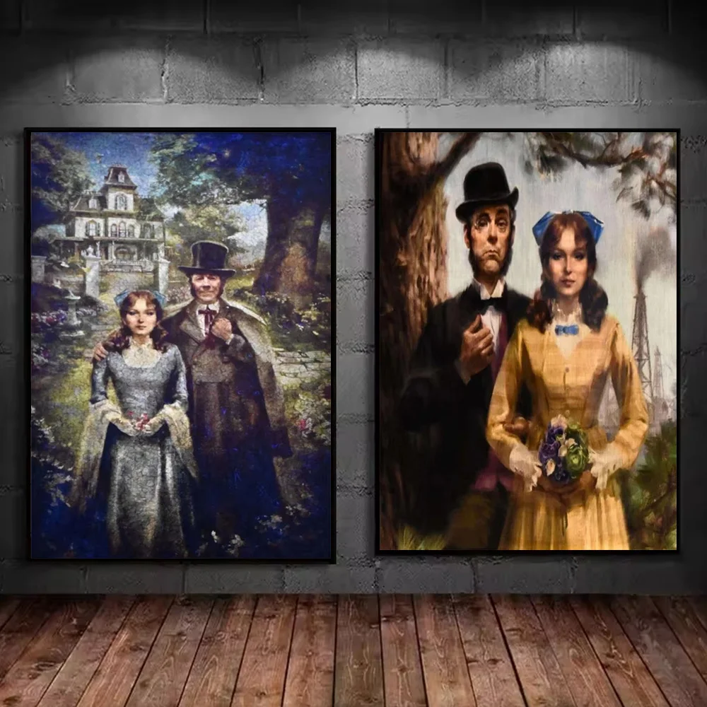Walt Disney World Phantom Manor Portrait Poster Disneyland Paris Frontierland Attractions Druck Cartoon Leinwand Malerei Wandkunst