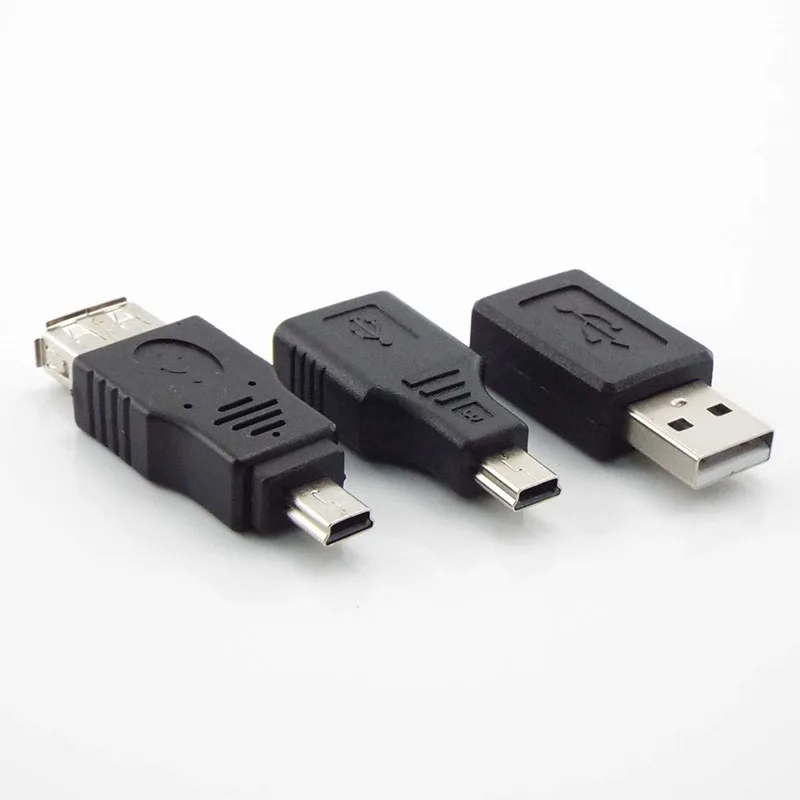 Mini USB B 2.0 A Female Male 5 Pin to USB Mini 5Pin B A Female Jack USB 2.0 Converter Adapter M/F Extension Plug Cable h