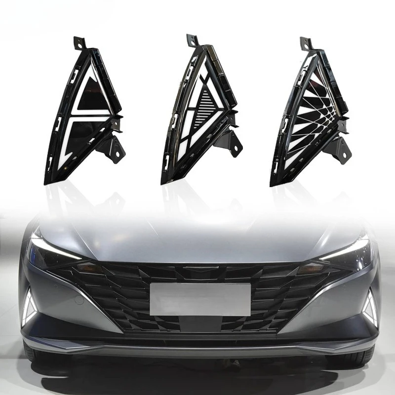 

Для Hyundai Elantra 2021-2022: 2 шт. светодиодных дневных ходовых огней (ДХО) с динамическим поворотником, модифицированные передние противотуманные фары, 12В