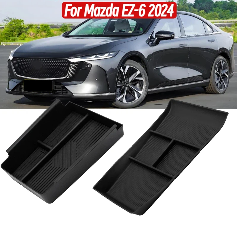 Car Storage Box For Mazda EZ-6 2024 Armrest Storage Box Center Console Lower Tray Stowing Tidying Accessories