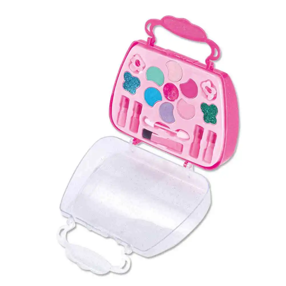 

Набор для макияжа «Принцесса» для девочек, 1 комплект: безопасные материалы, яркие цвета, праздничная косметика, игровой набор, подарочный набор в виде сумочки, розовый