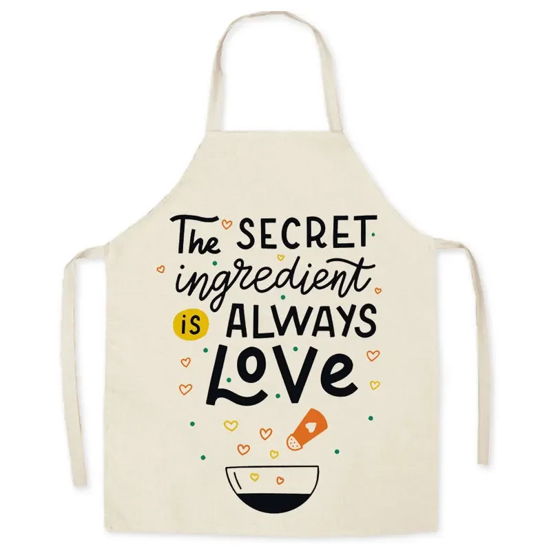 Black Printed Kitchen Apron Sleeveless for Child Adult Women Men Home Cleaning Tools Waist Aprons Baking Home Accessories Baking