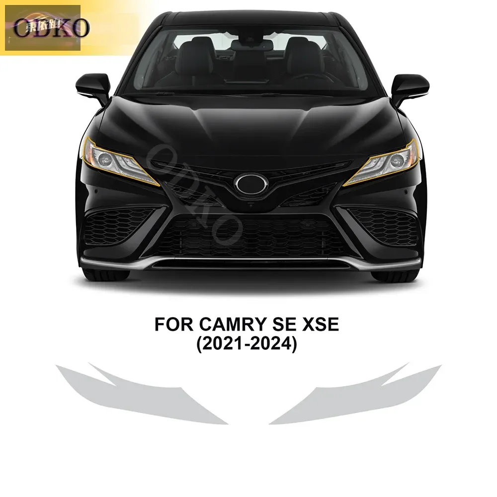 

Car Headlights Taillights Protective Film for Toyota Camry SE XSE 2021-2024 Front Anti Scratch Black Transparent TPU Sticker PPF