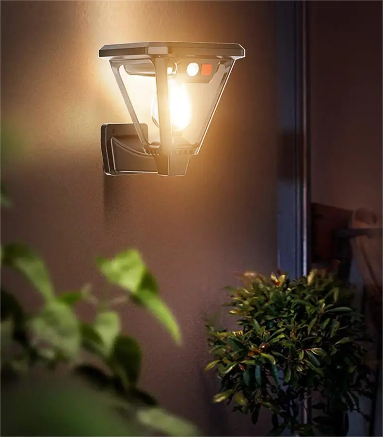 Sensor de movimento solar luz ao ar livre led iluminação à prova dwaterproof água dupla finalidade gramado luz de rua ao ar livre jardim varanda luz de parede