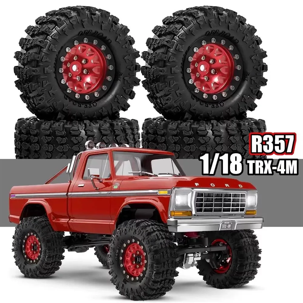 

New Claw 66*26mm Mud Terrain 1.3" Wheel Tires Set for 1/18 TRX-4M RC Crawler Car