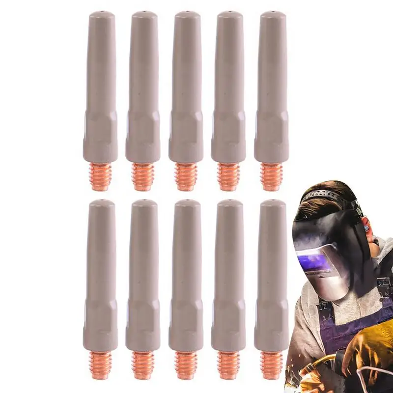 

Welder Nozzle Set 10PCS Welding Torch Tip Replacement Parts Non-Stick Coating Welding Torch Accessory Welding Slag Protection