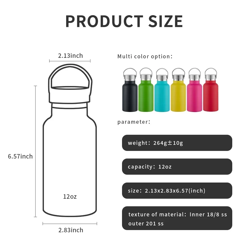 Stainless Steel Thermos Bottle Tumbler Cups with Lid Portable Outdoor Vacuum Flask Children\'s Water Bottle 350ML 500ML 750ML