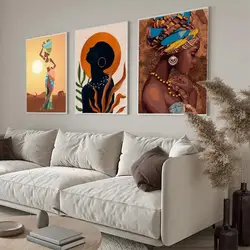 Abstract african woman Poster Anime Posters Sticky HD Quality Poster Wall Art Painting Study Wall Decor