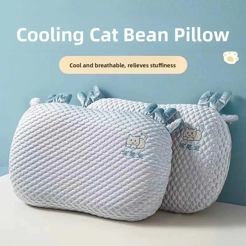 Summer 3D Cool Memory Foam Bean Bean Pillow Neck Support Children Student Nap Pillow  Belly Pillow Soft Hard Dual Use