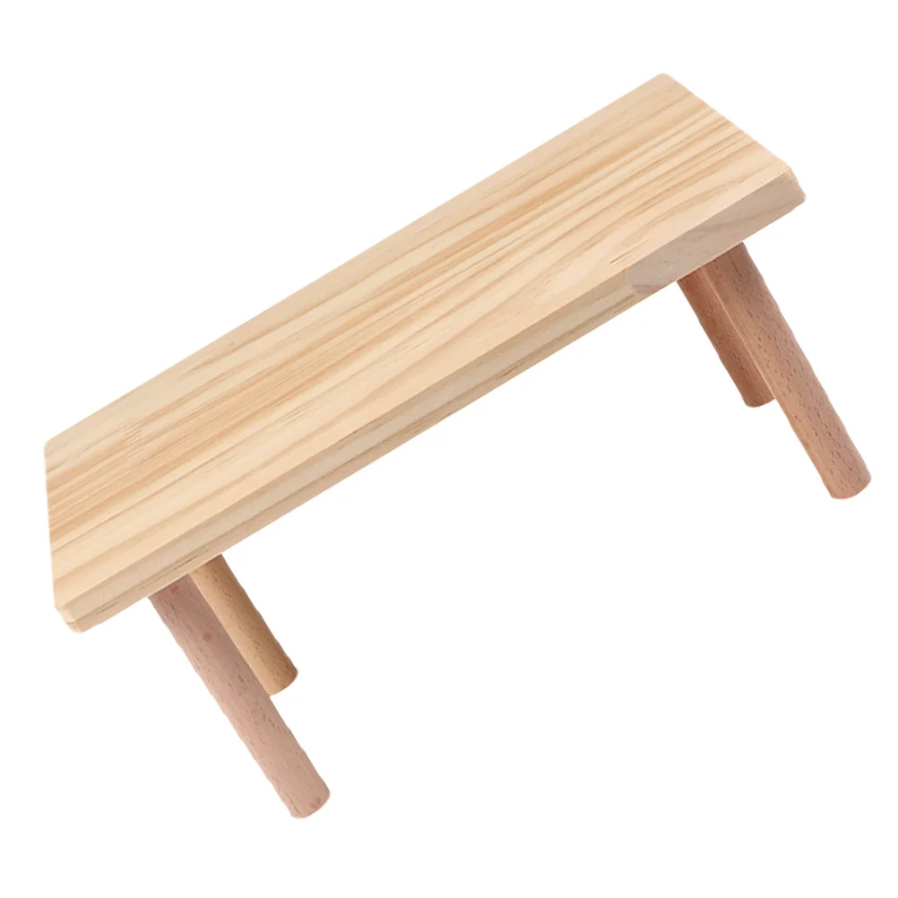 

Wooden Hamster Platform Solid Wood Reusable Chew Resistant Second Floor for Cage Hamster Activity Center Small Animal Furniture