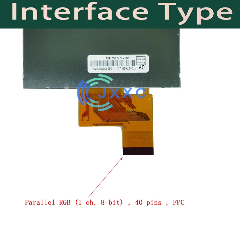 Tela LCD para Display Industrial, 40Pin, AT043TN25, V.2, AT043TN25, V2, Original, Adequado para Original