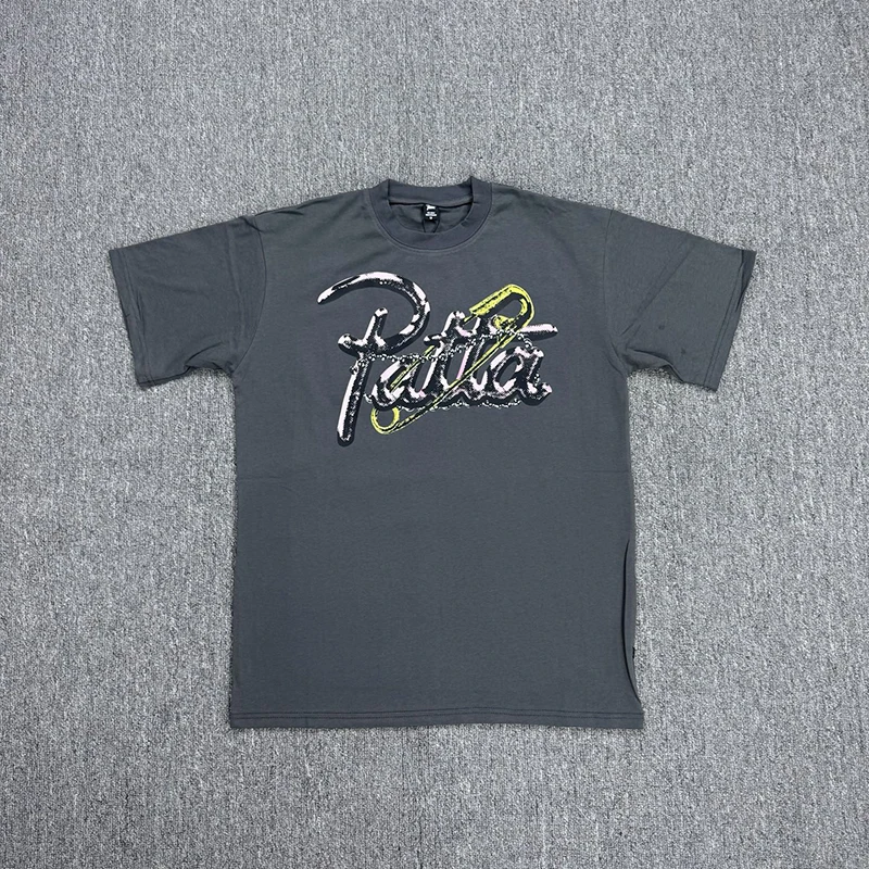 Patta Short Sleeve Male T Shirts Summer 26ss New Style American Street Print T-shirt Short Sleeve PATTA Top Tee Real Photo